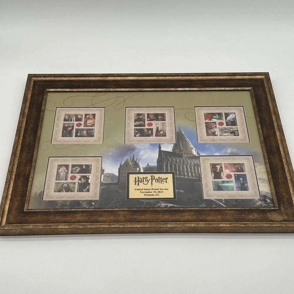 Rare Harry Potter USPS 2013 Rare Framed Collectors Stamp‎ Art Set